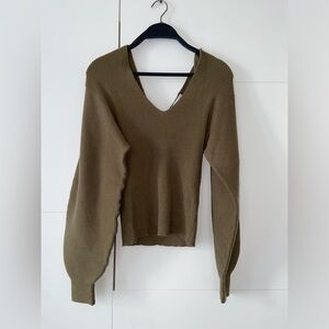 Olive green women sweater